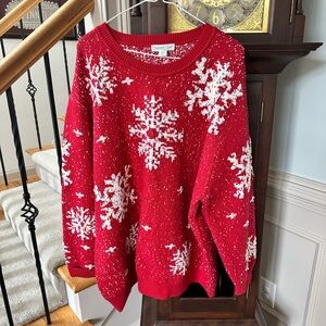 Red Snowflake Sweater